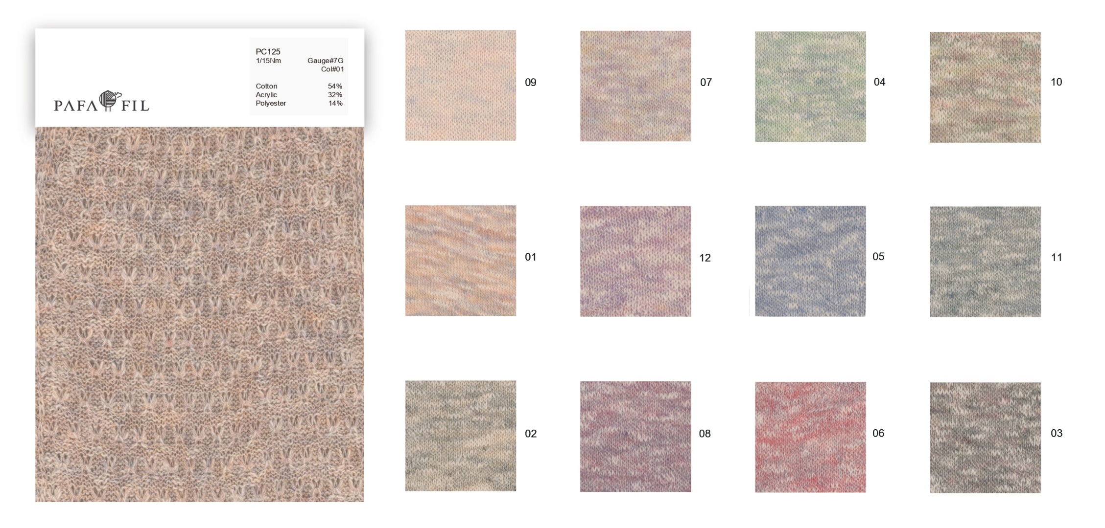 PC125 Color card