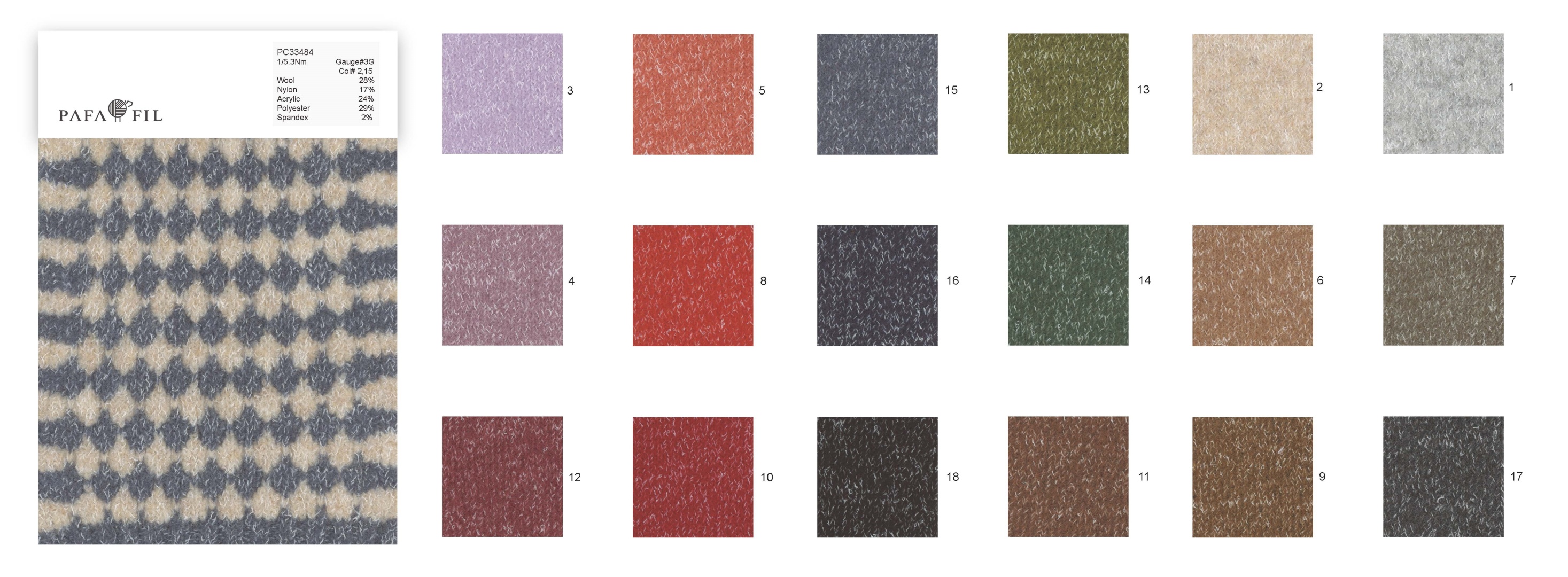 PC3484 Color card