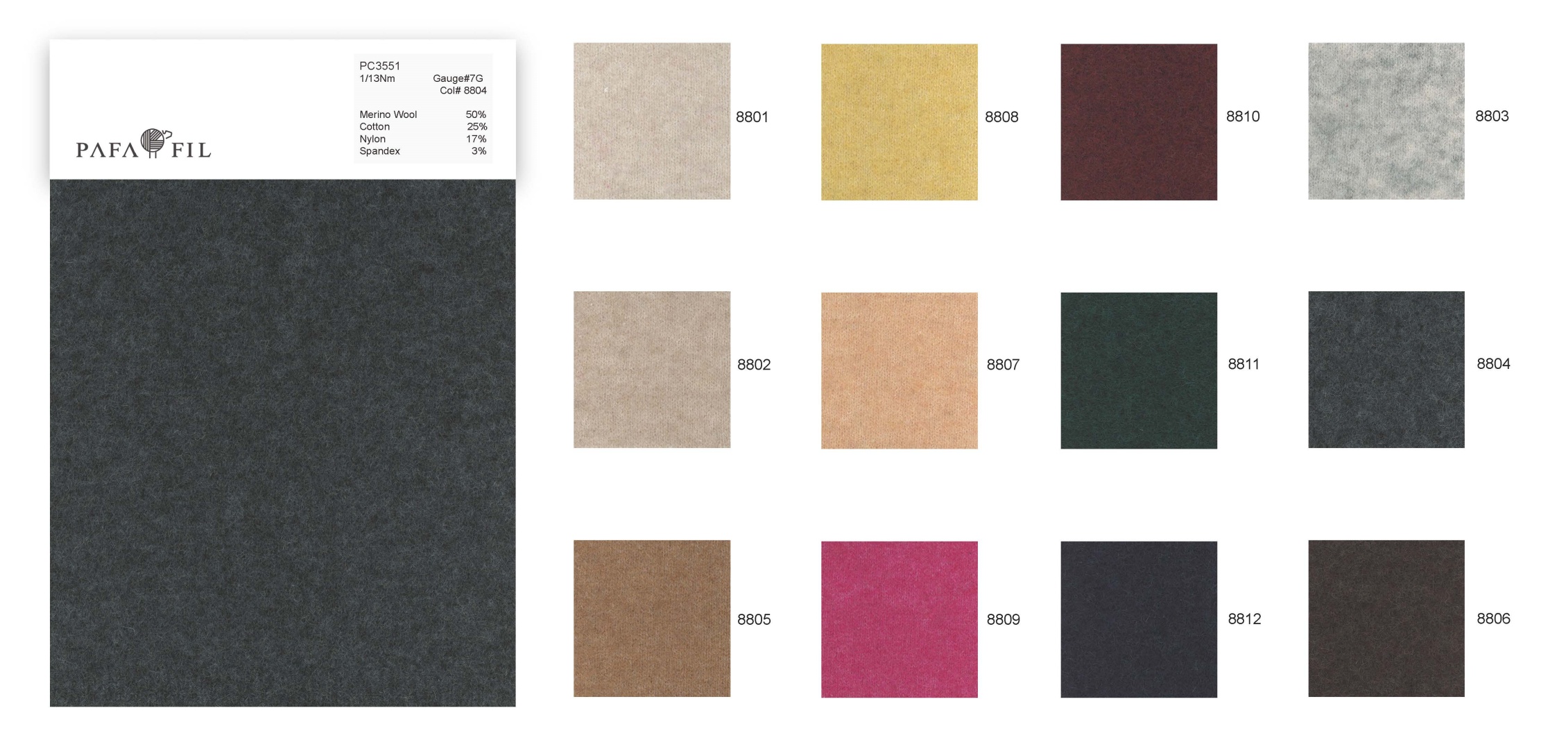 PC3551 Color card