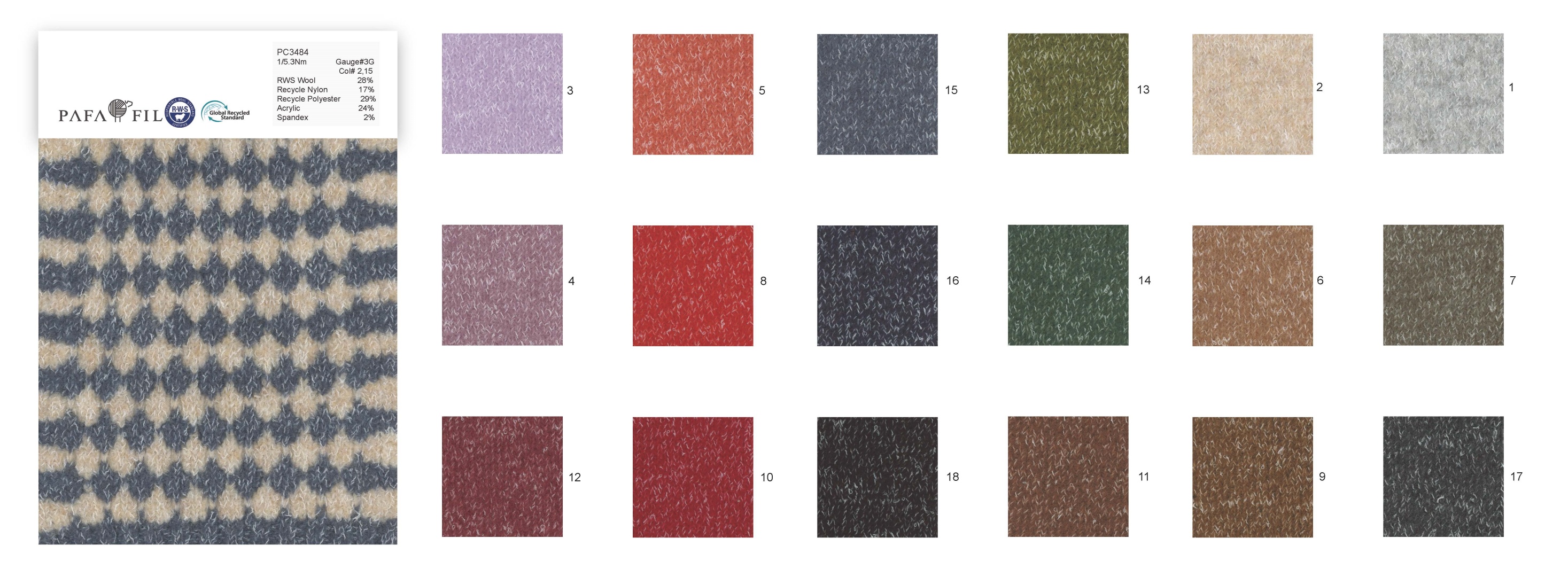 PC3484 Color card