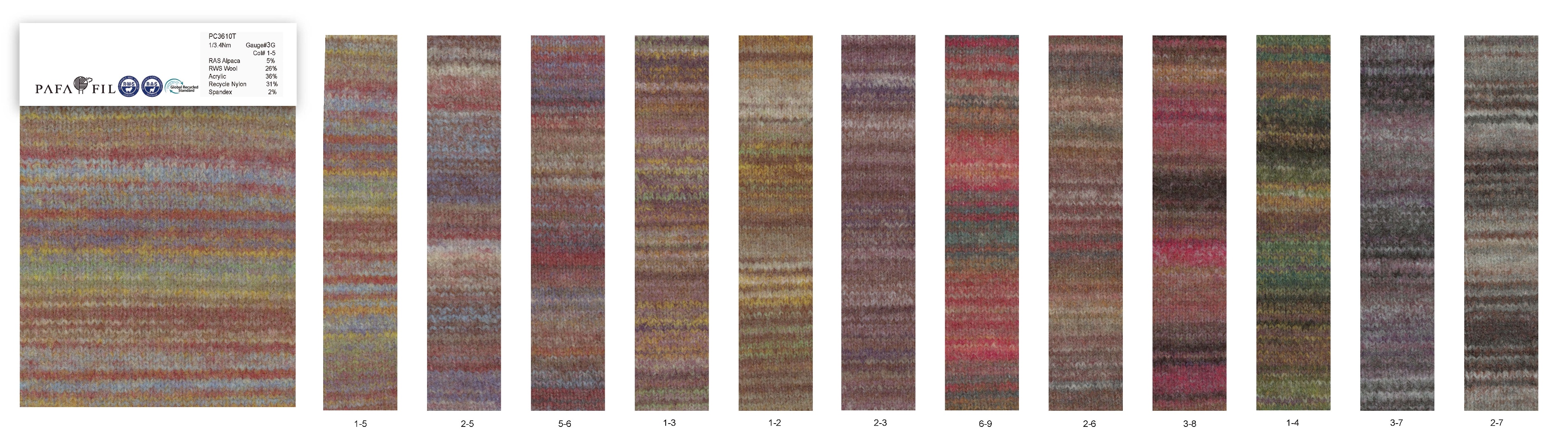 PC3610T Color card