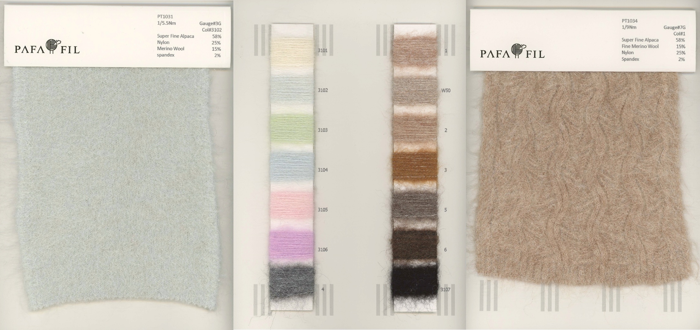 PT1031&PT1034 Color card