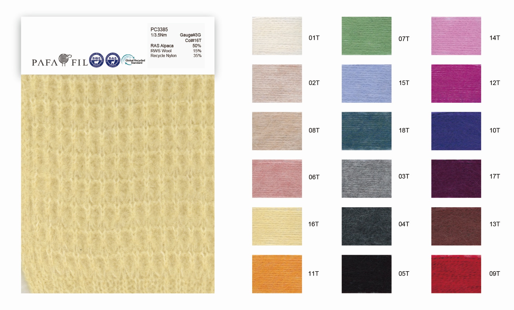 PC3385 Color card