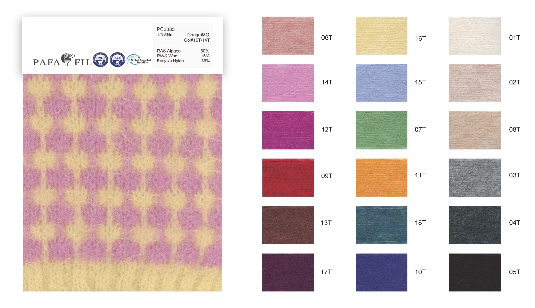 PC3385 Color card