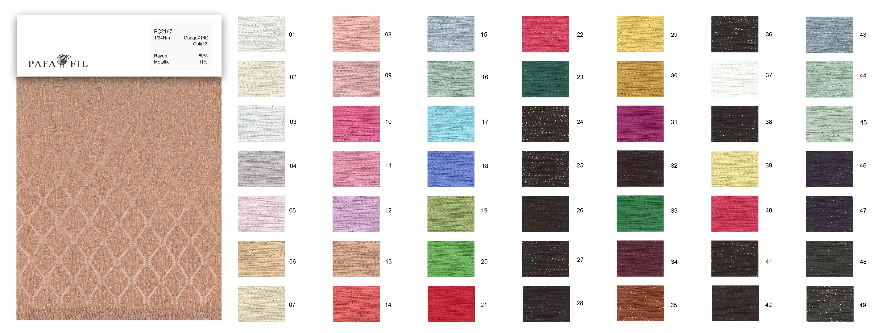 PC2167 Color card
