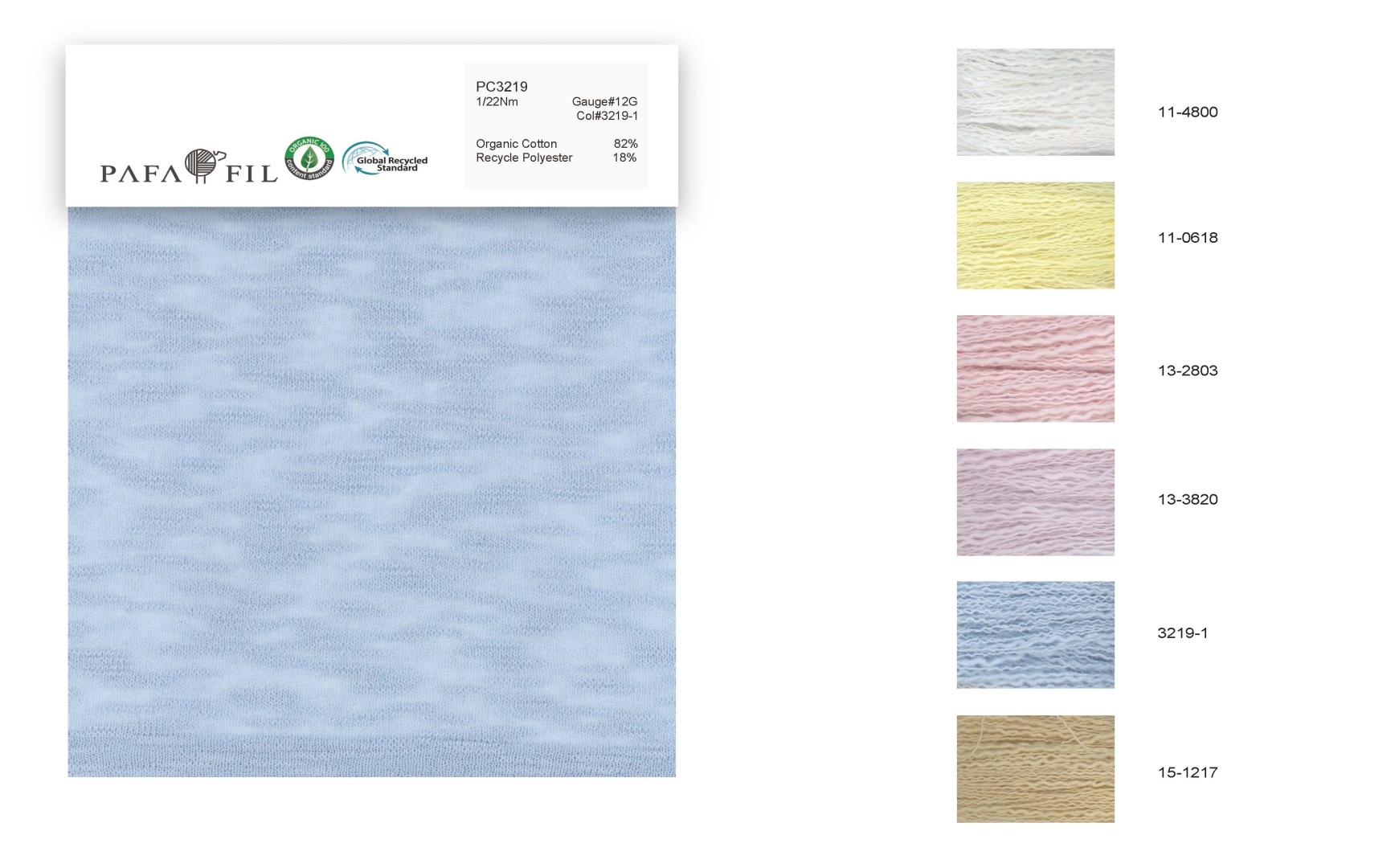 PC3219 Color card